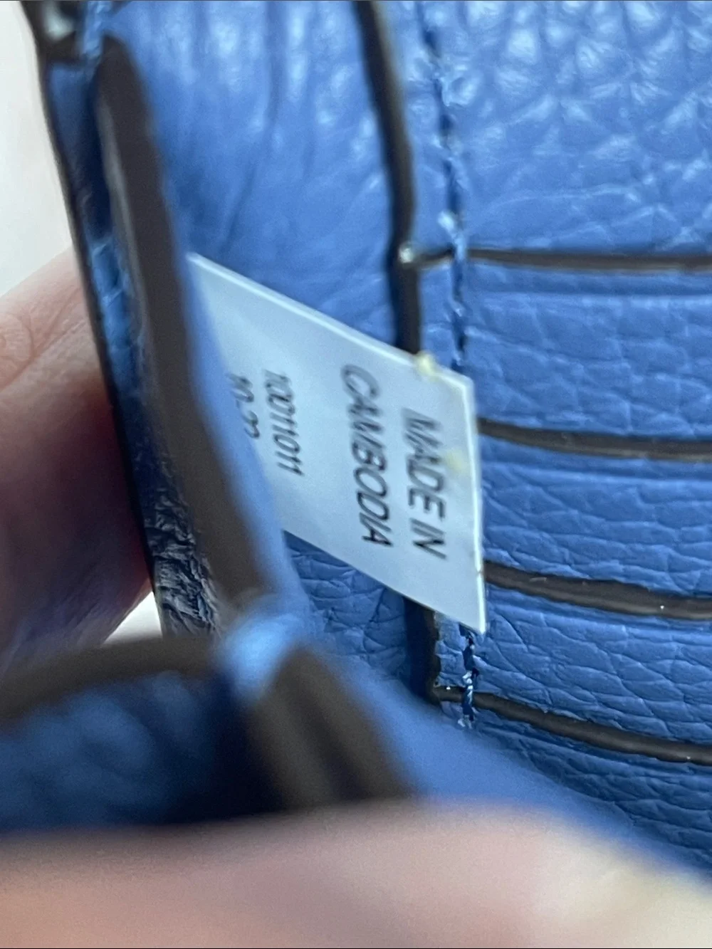 Tory Burch McGraw Pebbled Leather Wallet Crossbody Bag Blue
